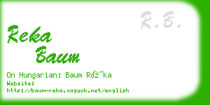 reka baum business card
